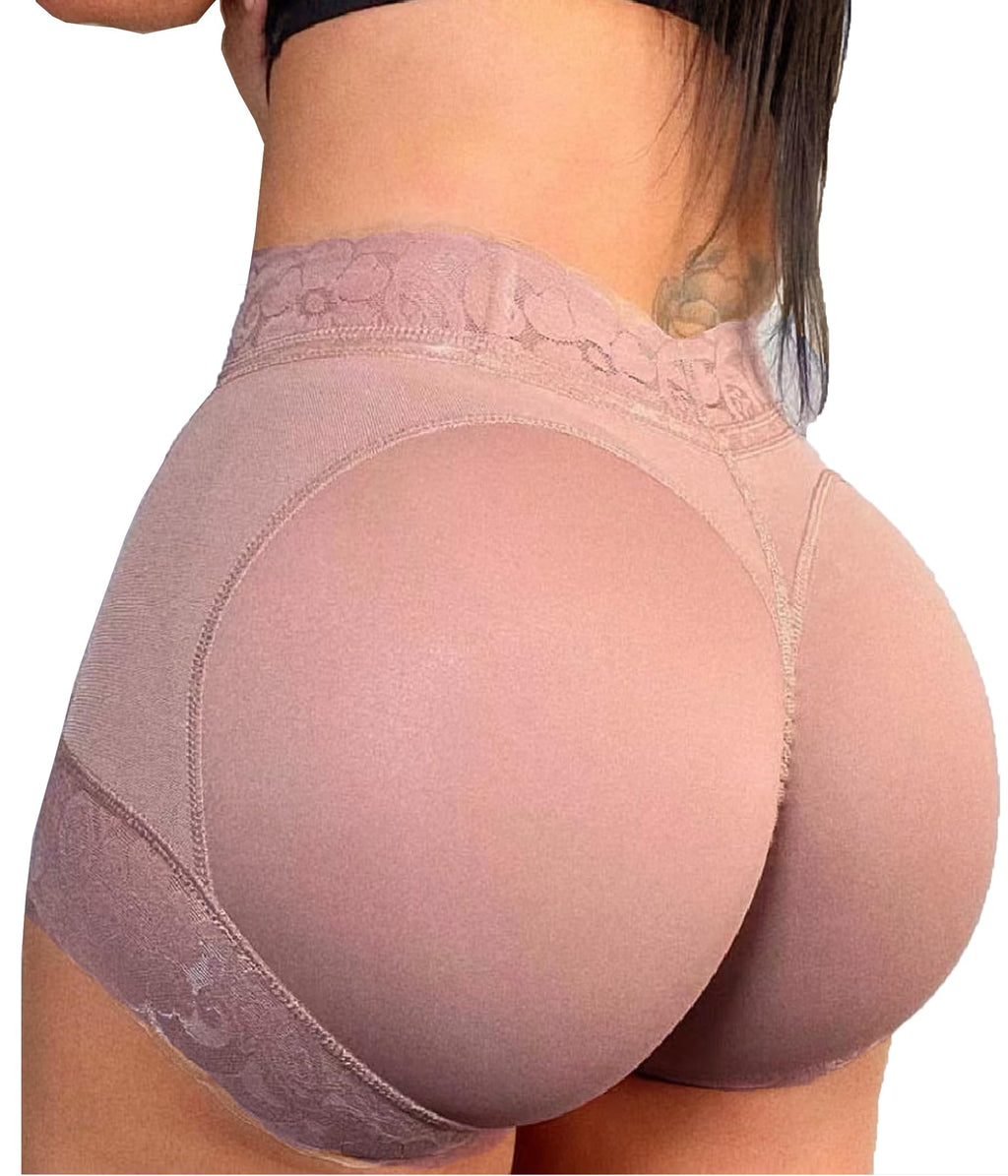Butt Lifter Panties for Women High Waisted Tummy Control Shapewear Underwear Butt Lifting Panties Faja Shorts (Purple Pink X-Large)